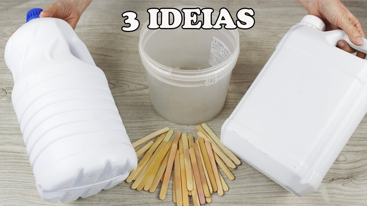 3 IDEIAS COM EMBALAGEM PLÁSTICA E PALITOS
