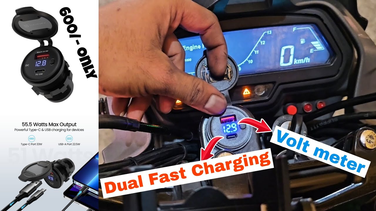 Fast Mobile Charger For All Bike And Scooter |  Portronics Spark Phone Charger