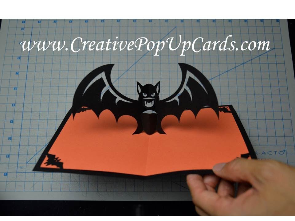 Scary Halloween Bat Pop Up Card Tutorial