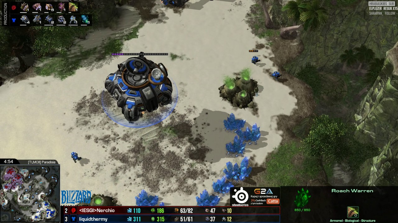 ZvT Nerchio vs uThemal - Mapa 6 - Starcraft 2 HD Polski komentarz