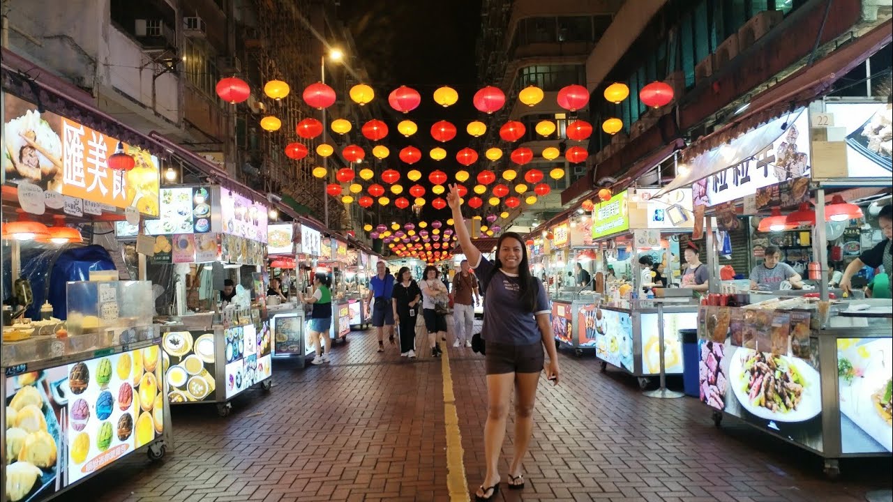 TEMPLE STREET, NIGHT FOOD MARKET IN YAU MA TEI | LEIGHVLOGS ❤️