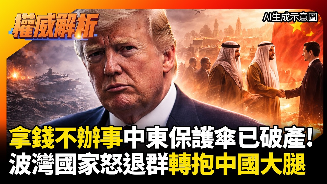 拿錢不辦事遭唾棄！川普中東保護傘徹底破產 波灣國家怒退群轉抱中國大腿 老大哥被看破手腳霸權崩塌！｜#權威解析 #環球大戰線 #寰宇新聞