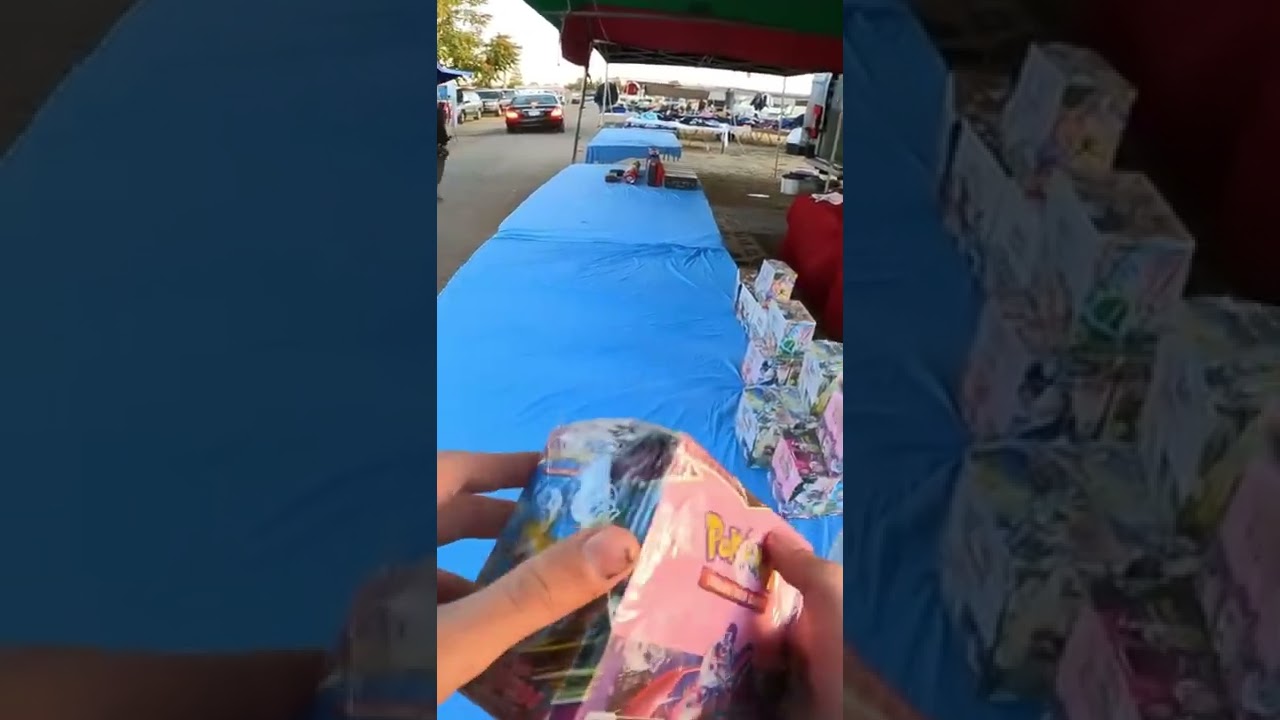 Fake Pokemon Booster Box At Flea Market #shorts #short