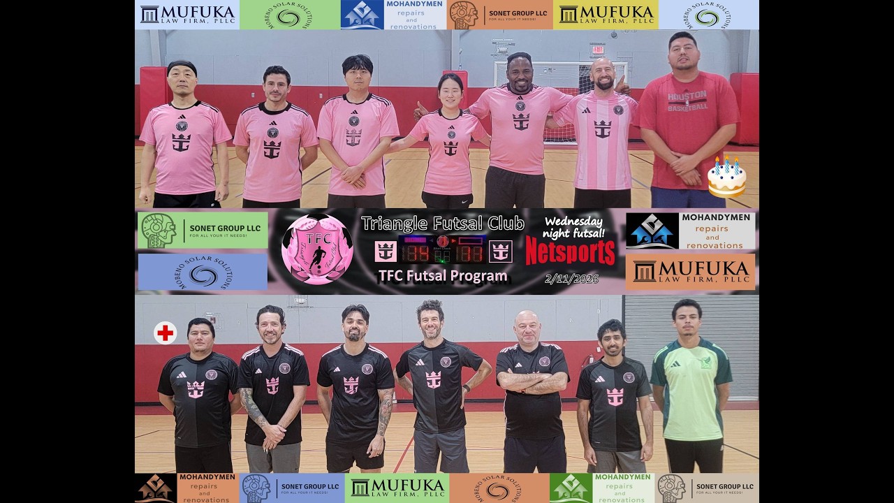 2/11/2026 Wednesday 9:00pm - Triangle Futsal Club (TFC) - 6v6 futsal game (Full Game)
