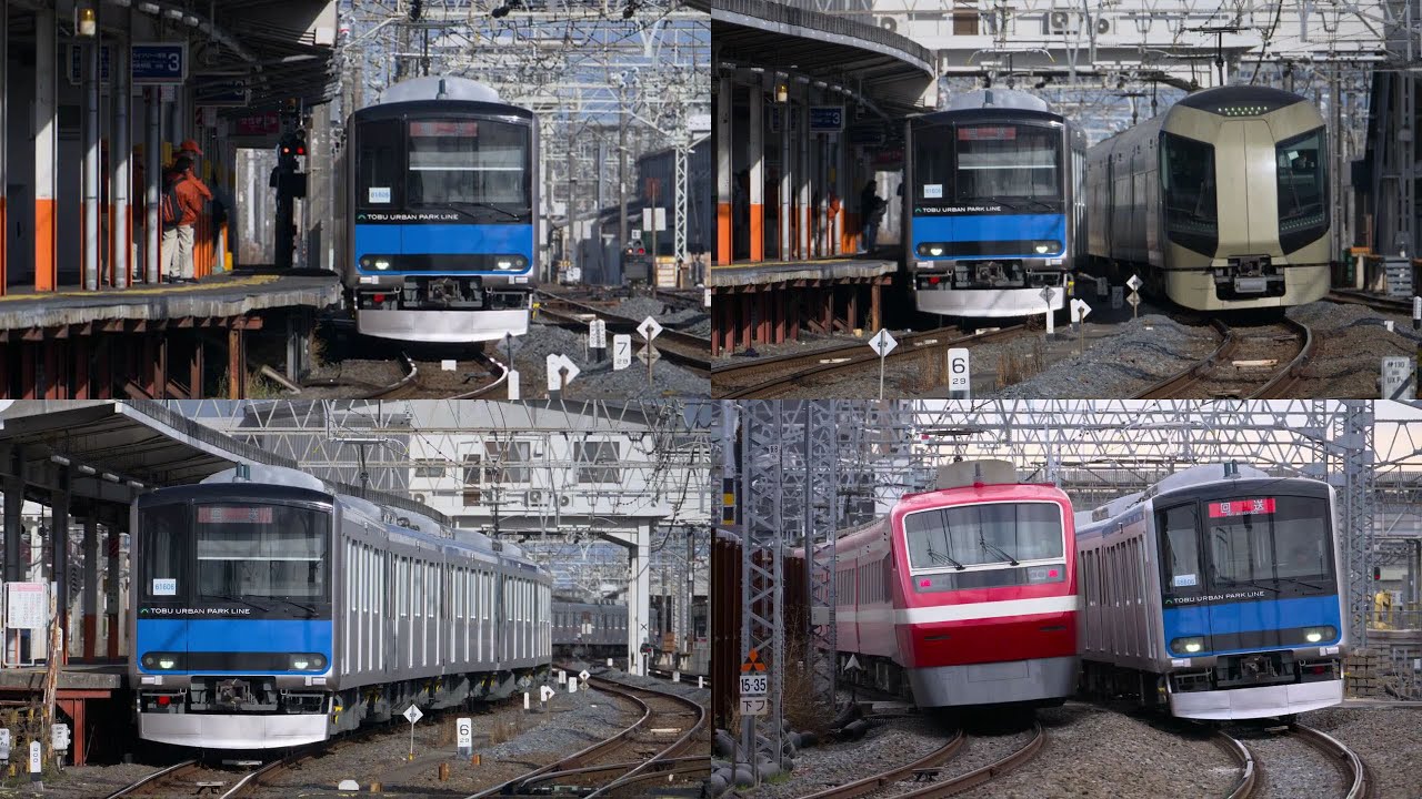 【61606F津覇入場！7本目の5両化へ】東武60000系61606F 津覇入場回送 北春日部着発・春日部出発【4K HDR】