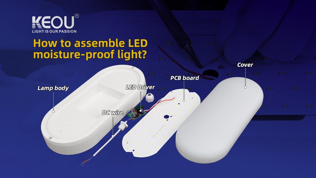 How to assemble LED moisture-proof light?