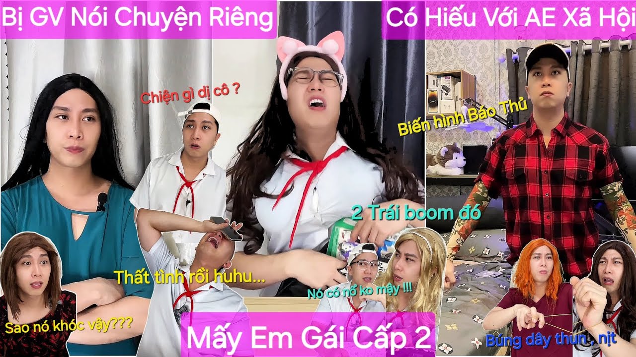 Tổng Hợp Video Ngắn Học Sinh #63 : Mấy Em Gái Cấp 2 , Búng Dây thun , Có hiếu với anh em xã hội