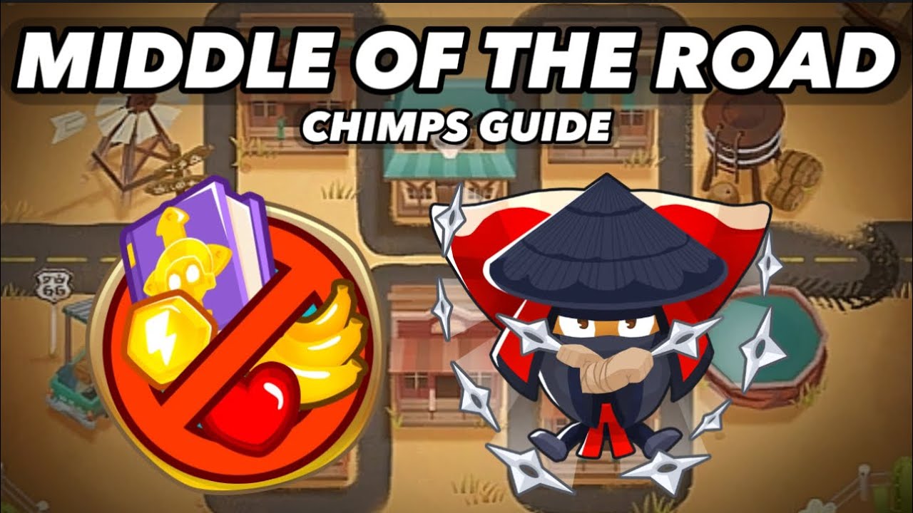 How To Beat Middle of The Road on CHIMPS Mode | BTD6