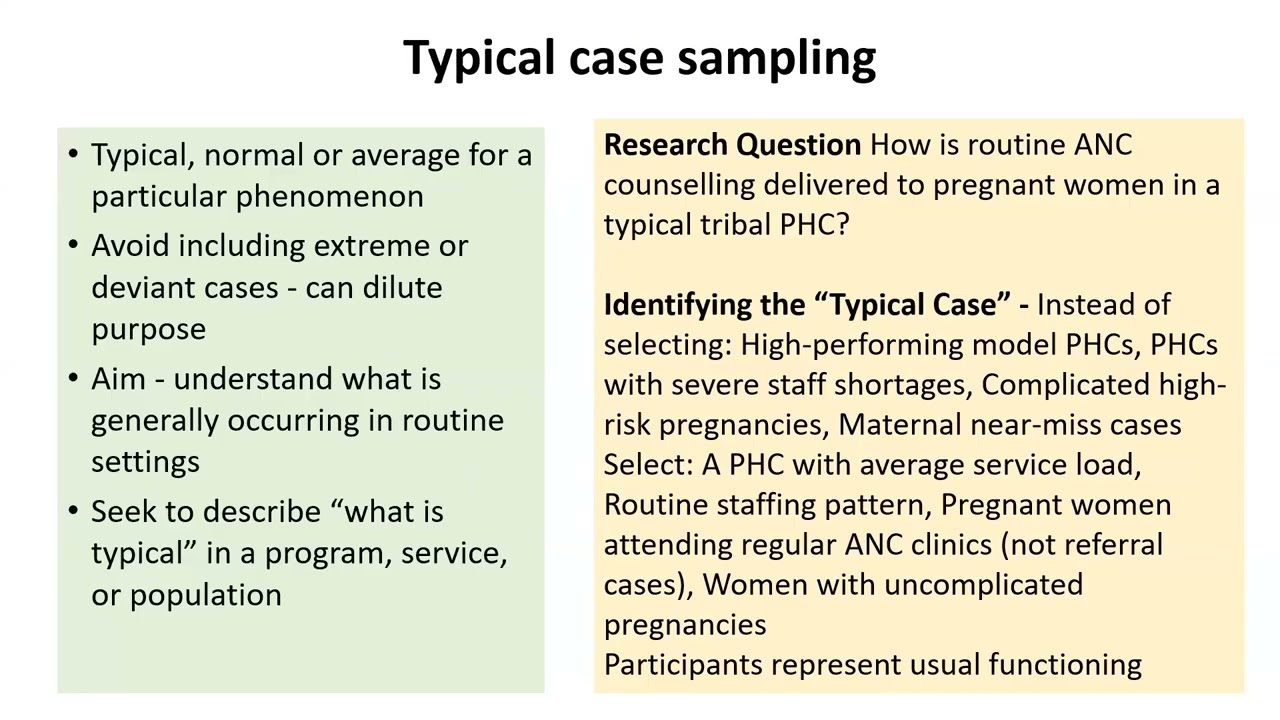 Qualitative Research- Sampling techniques