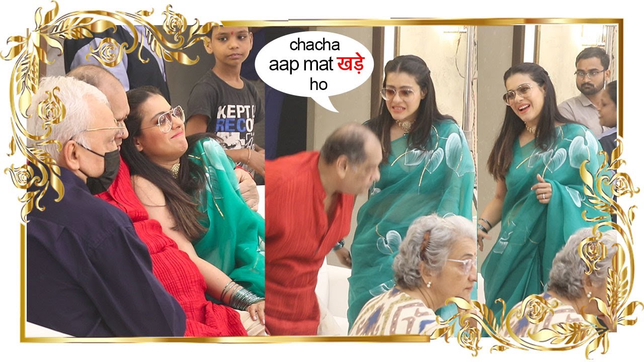 Kajol Devgan Takes Over Care Of Her Chacha Deb Mukherjee Like A Father In Durga Ashtami