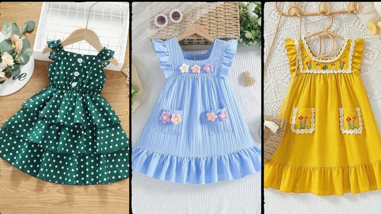 Summer baby girl frock design||Lawn Cotton frock designs for baby girl#trendingdasign