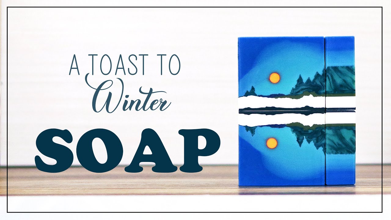Making A Toast to Winter Natural Cold Process Landscape Soap - Unique Christmas Holiday Gift Idea