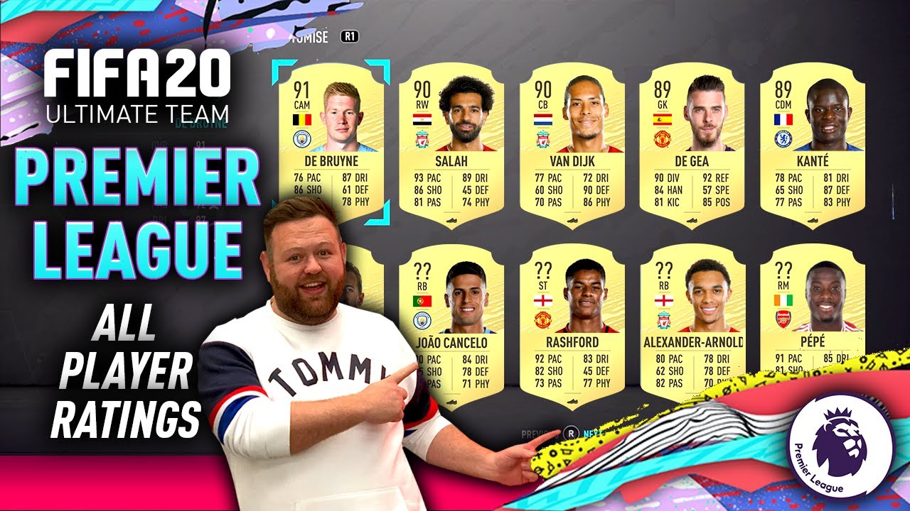 ALL FIFA 20 PREMIER LEAGUE PLAYER RATINGS! FUT 20 OFFICIAL RATINGS!