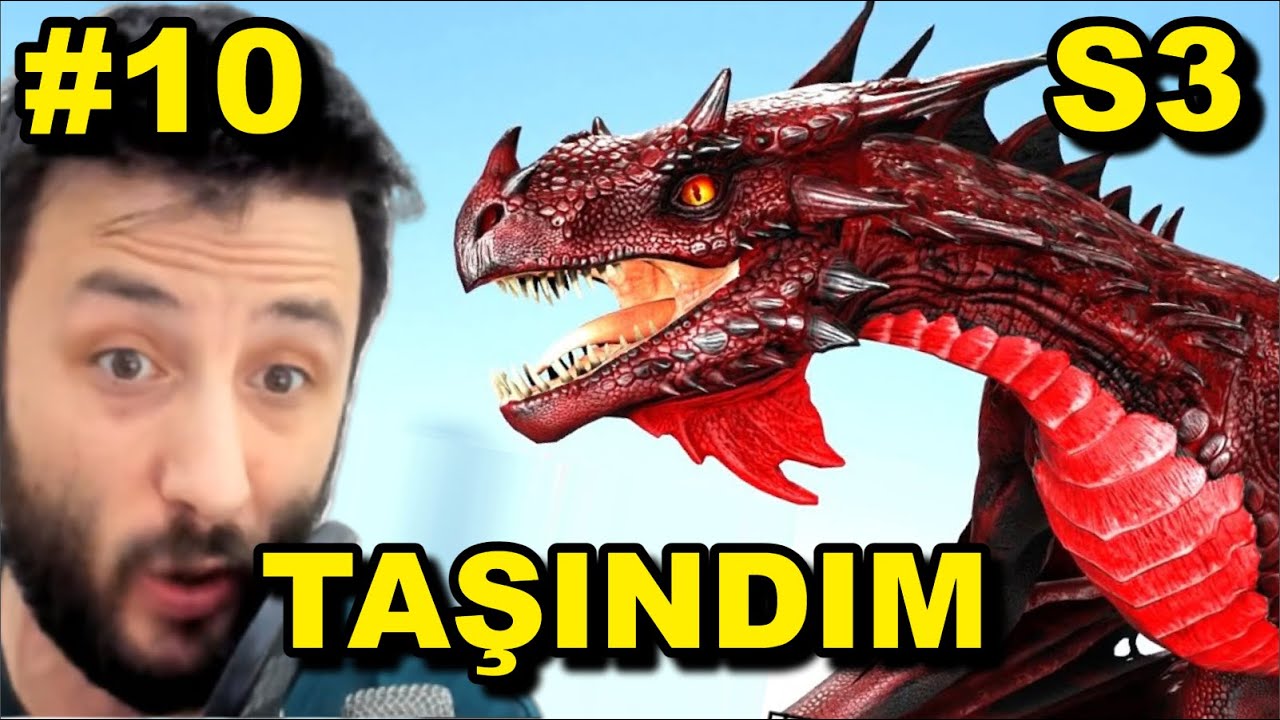 Sonunda Taşındım ve İLK ATEŞ EJDERHAM ( WYVERN ) 😆 ARK 10.Bölüm (3.Sezon) Lost İsland