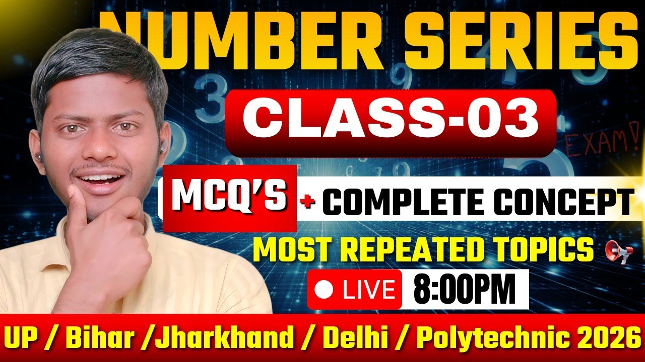 CH 01 || Polytechnic Entrance Exam 2026 || Number System (संख्या पद्धति) || Maths Imp PYQ || Part 03