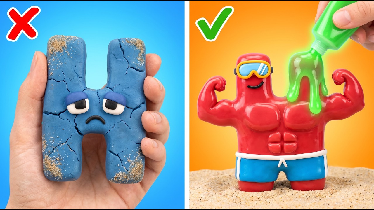 Save the Fat Alphabet Lore🅰️  *Alphabet Lore Beach Hacks* Satisfying video