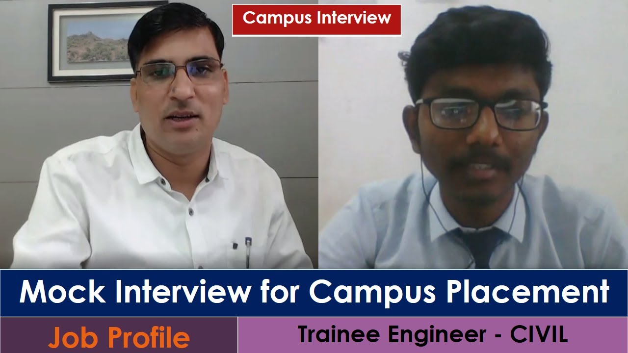 Civil Mock Interview I Campus Interview I Campus Placements I Arvind Singh Pemawat