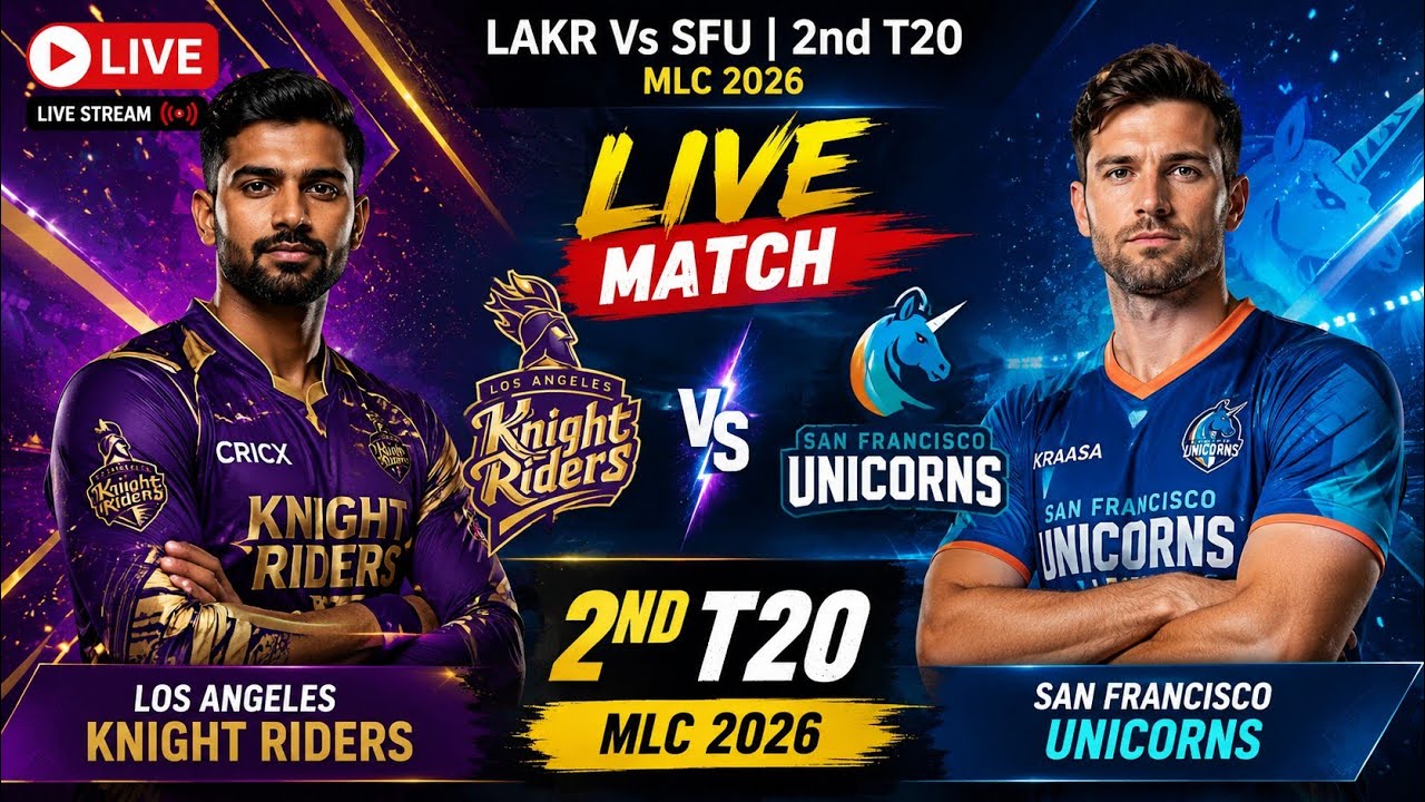 LAKR vs SFU LIVE Match Today | Major League Cricket 2026 | 2nd T20