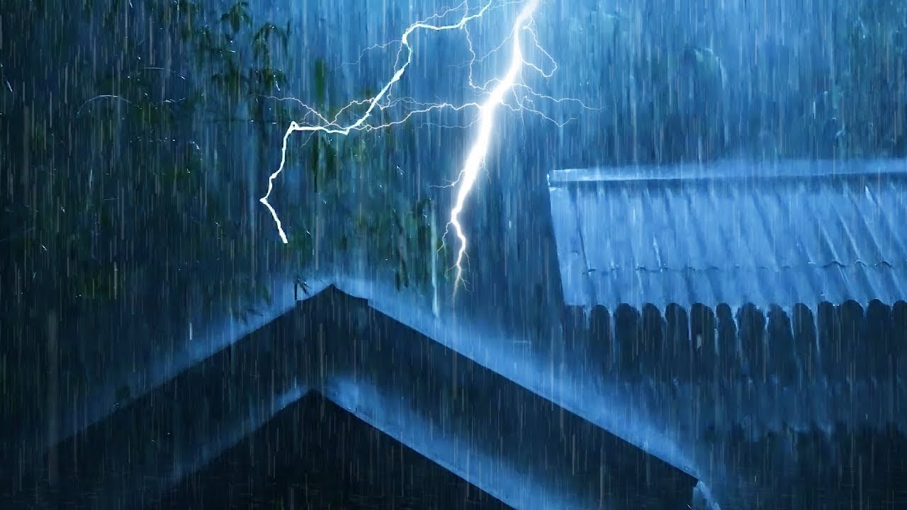 Beat Insomnia with Powerful Thunder and Heavy Rainstorm Sounds for Sleeping, Relaxing, Studying