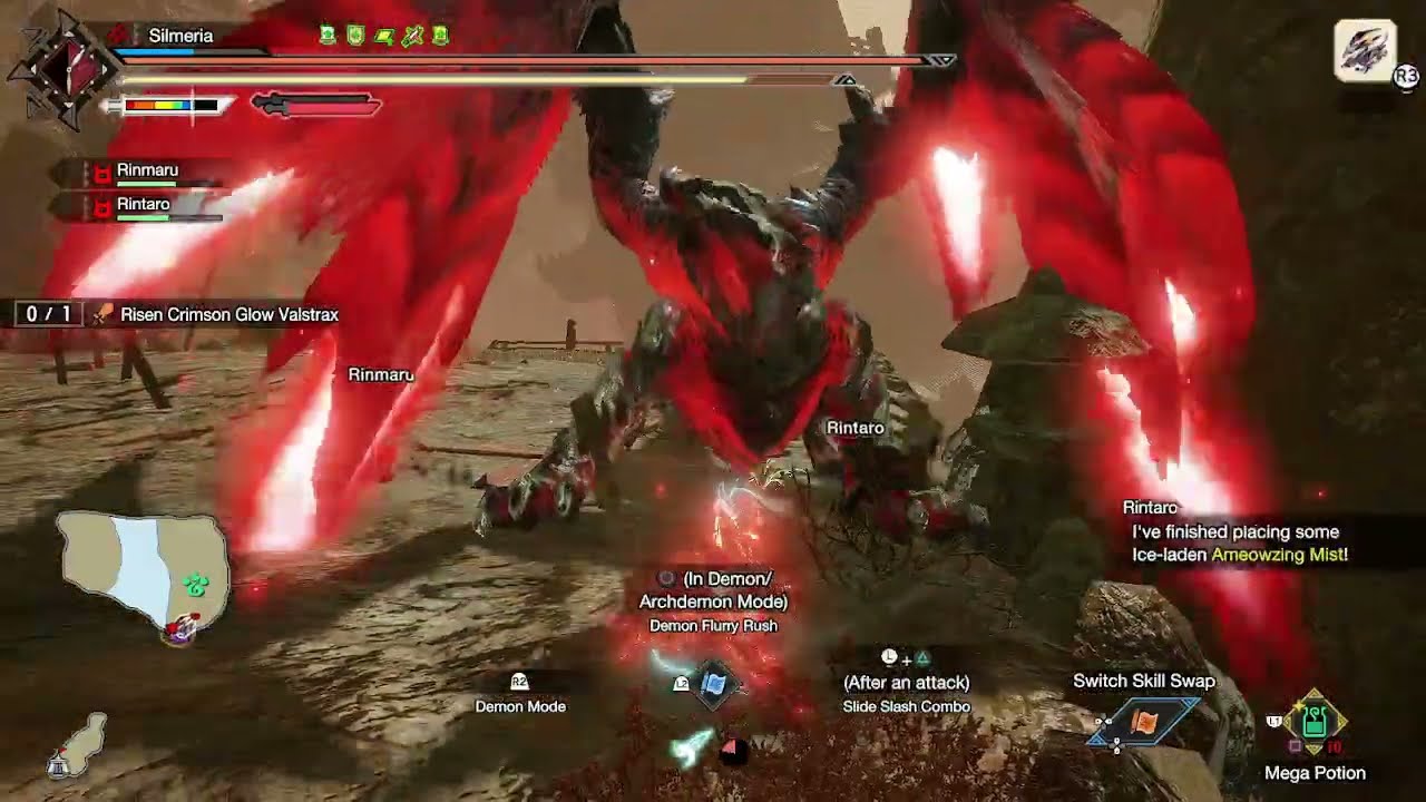 Monster Hunter Rise Sunbreak - Dual Blades (Ice) vs Risen Crimson Glow Valstrax (lvl 300)