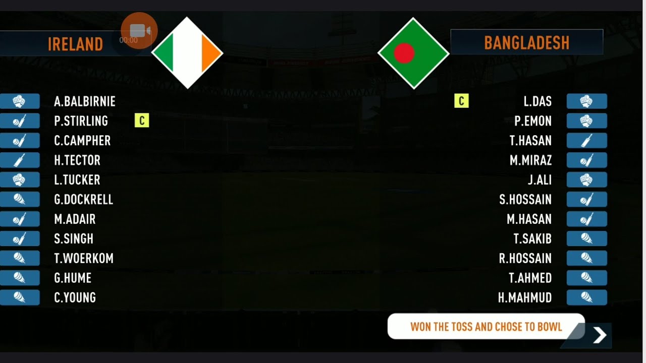 REALCRICKET reland VS Bangladesh Tournament RE-START #1