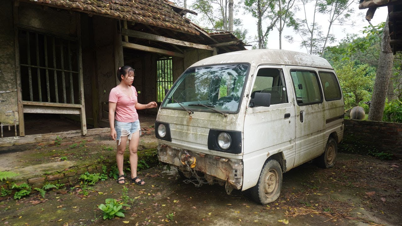 Fully Restoration CAR, Rescue Abandoned 25 Years Old | Genius Girl Restores Engine old 1990 Suzuki