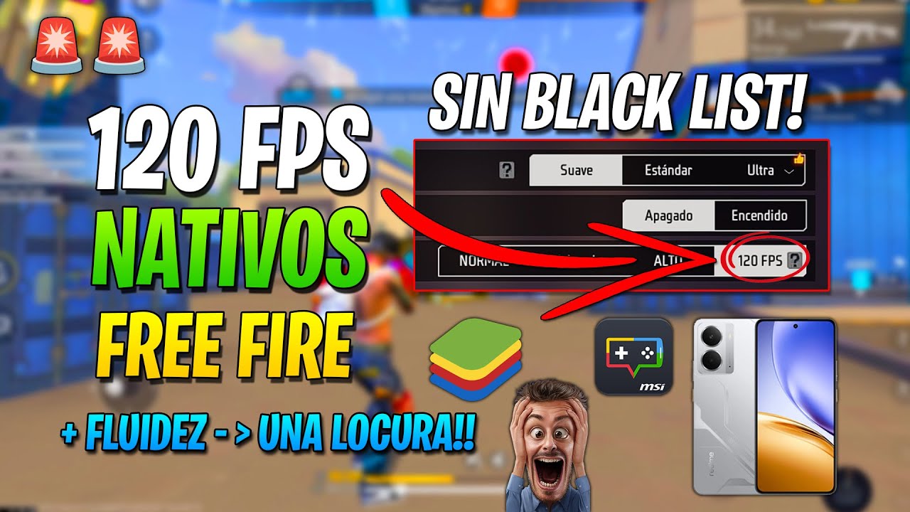 120 FPS NATIVOS EN FREE FIRE !! 😨 COMO ACTIVAR ESTA OPCIÓN EN TODOS LOS EMULADORES SIN BLACK LIST