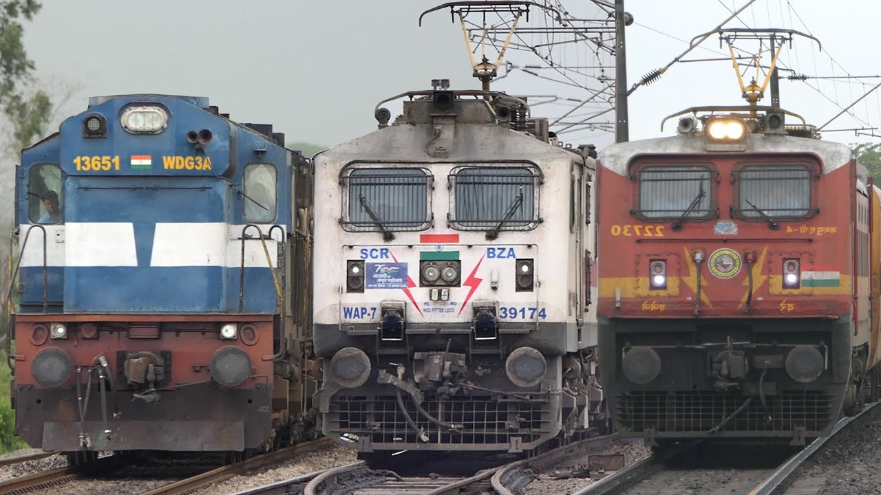 1300th UPLOAD | Eighteen in One | High Speed ELECTRIC Trains vs Fast DIESEL Trains | Indian Railways