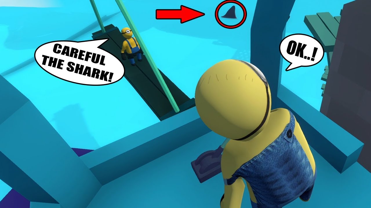 MINIONS NEEDS TO ESCAPE DANGEROUS CONSTRUCTION in HUMAN FALL FLAT