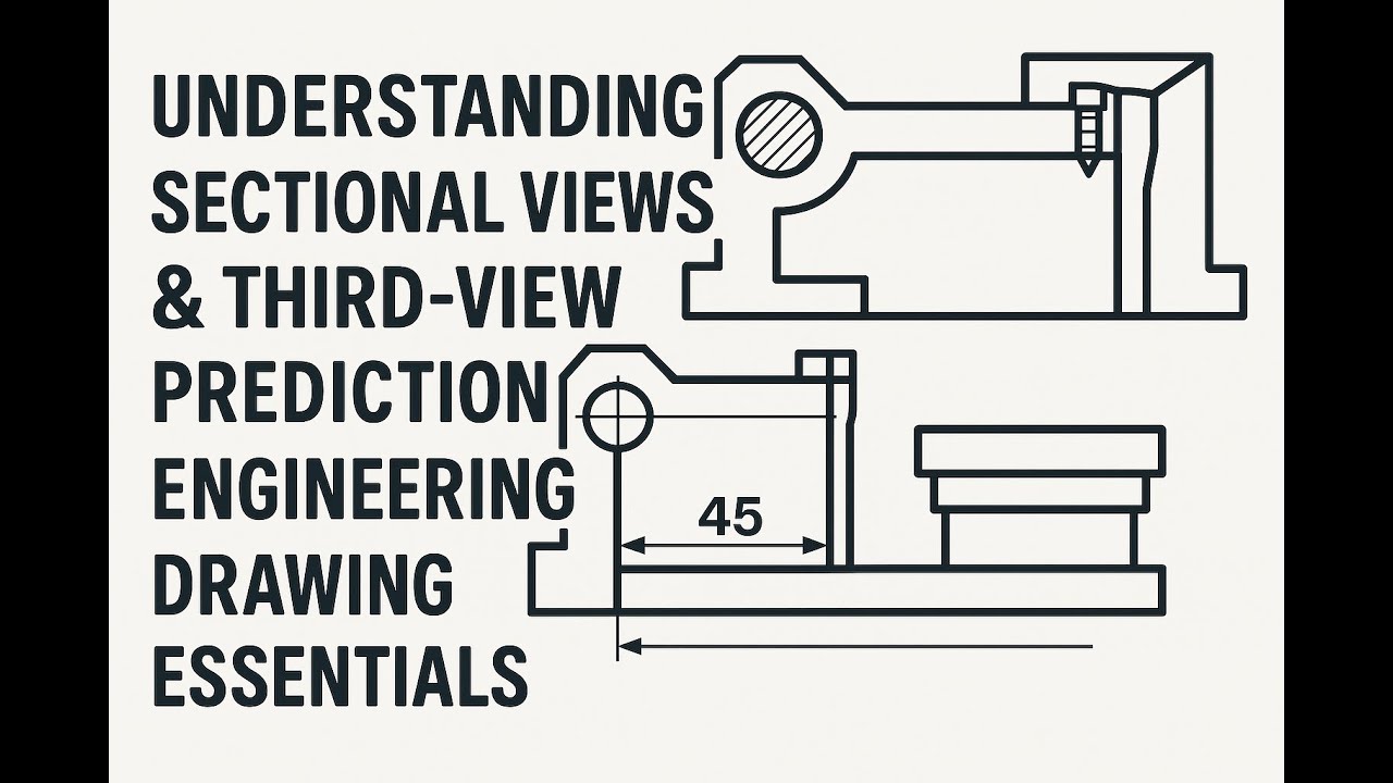 Understanding Sectional Views & Third-View Prediction | Engineering Drawing Essentials