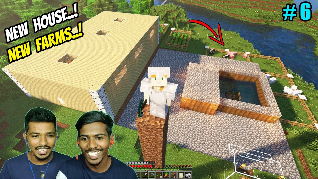 Taming Cow, Sheep, Pig, Chicken and New House with Iron Farm | Day 6 in Minecraft | Tamil