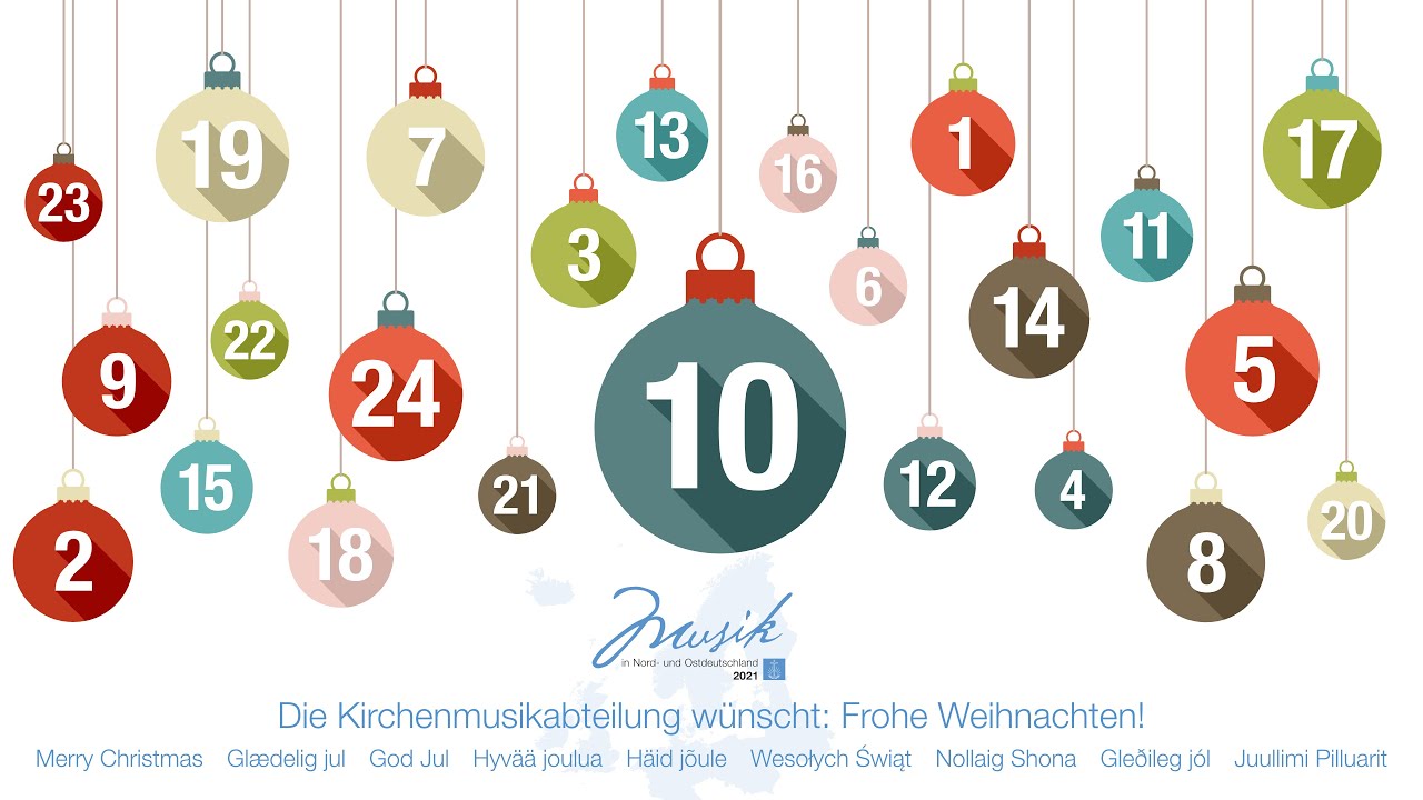 10. T&uuml;rchen 2021. Musikalischer Adventskalender der Gebietskirche Nord- und Ostdeutschland.