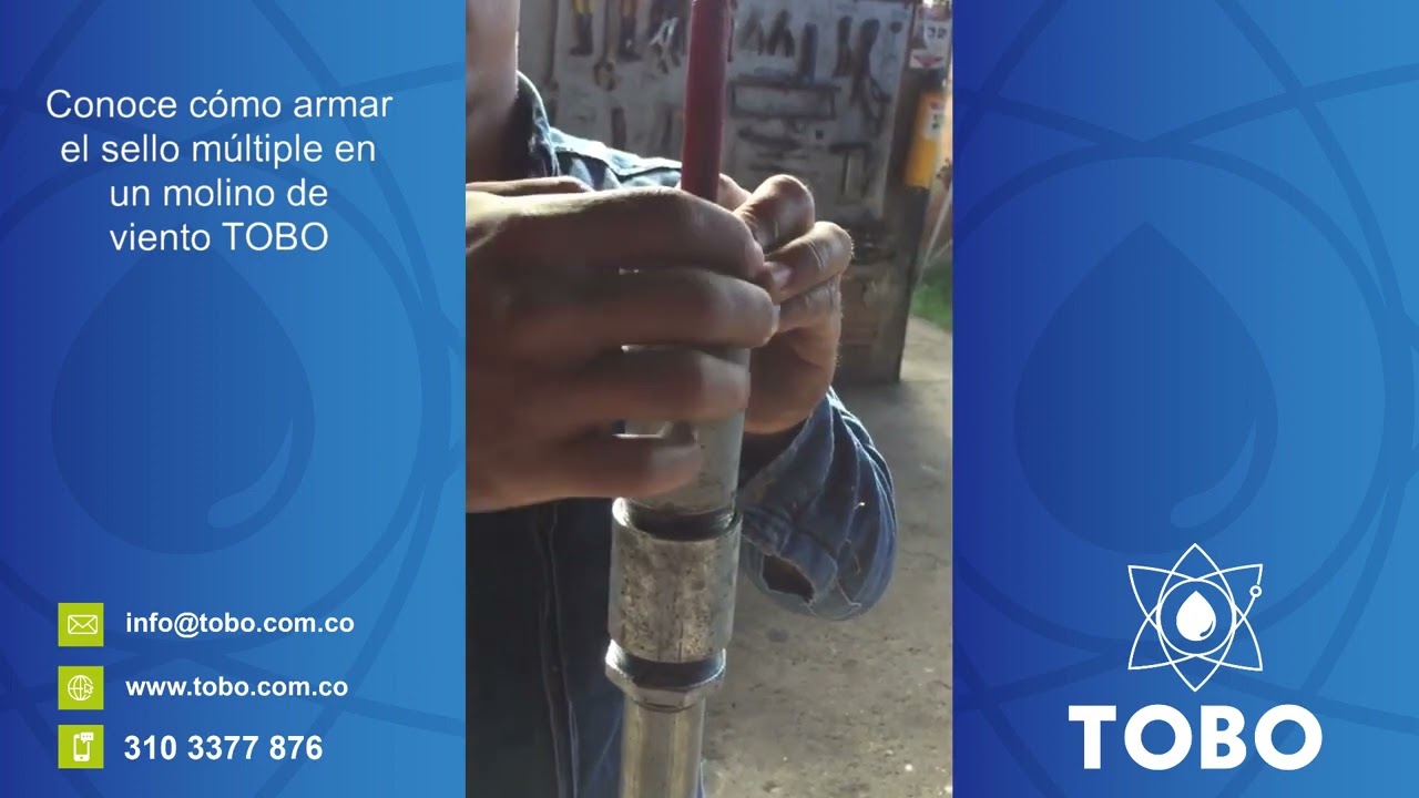 ¿Cómo armar el sello múltiple en un molino de viento TOBO?