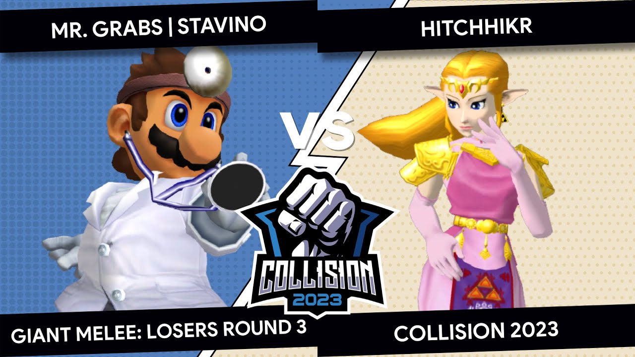 Collision 2023 Giant Melee - Stavino (Dr. Mario) Vs. Hitchhikr (Zelda) - Pools - Losers Round 3