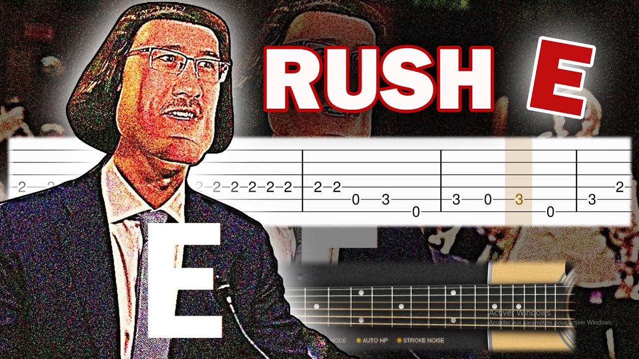 RUSH E (Sheet Music Boss) but... it's a Guitar tutorial (TAB)