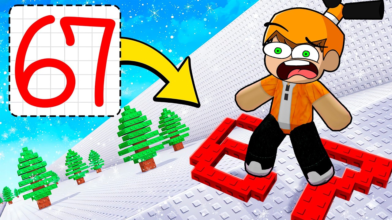DIBUJA TU TRINEO y BAJA la MONTAÑA más DIFÍCIL de Roblox 💀