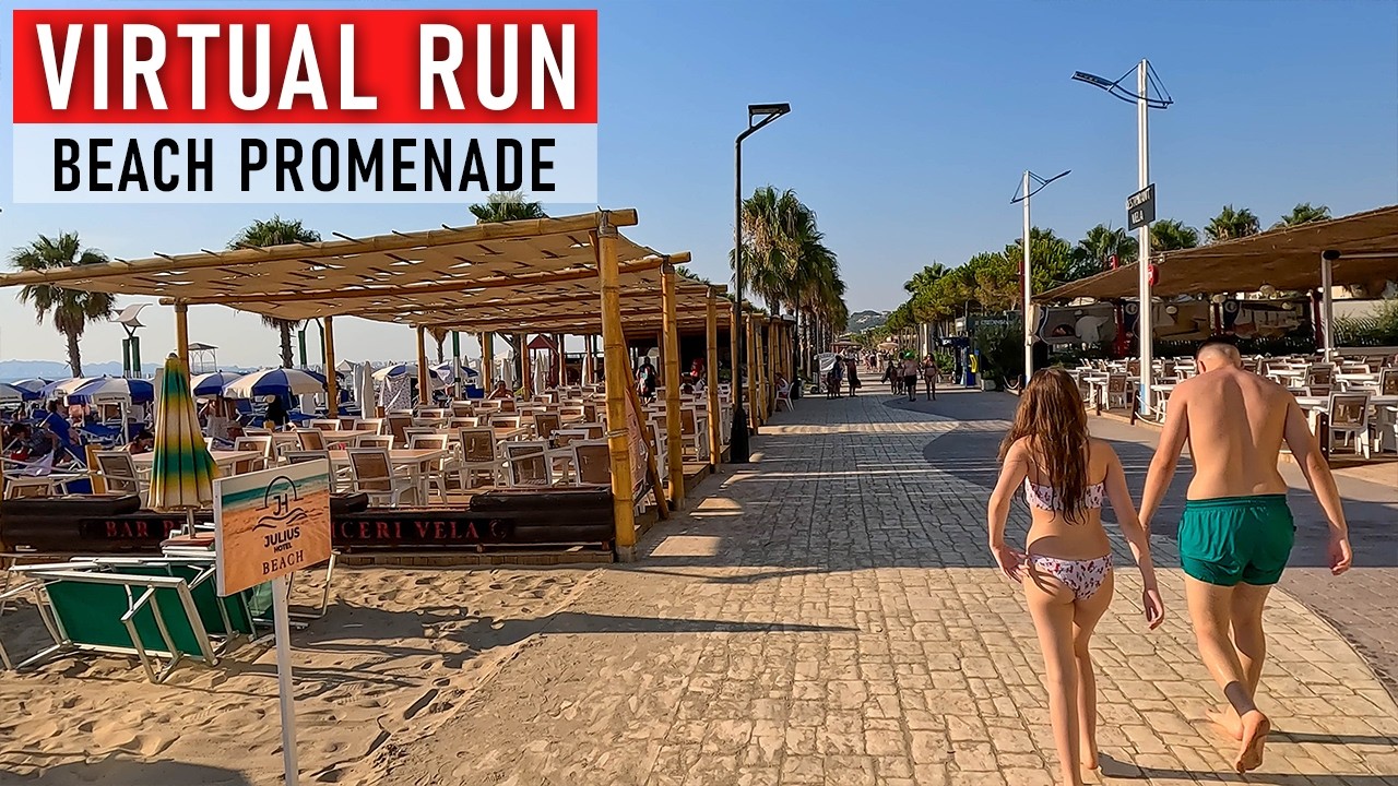 Beach Promenade Virtual Run | Treadmill Workout with Scenic Views