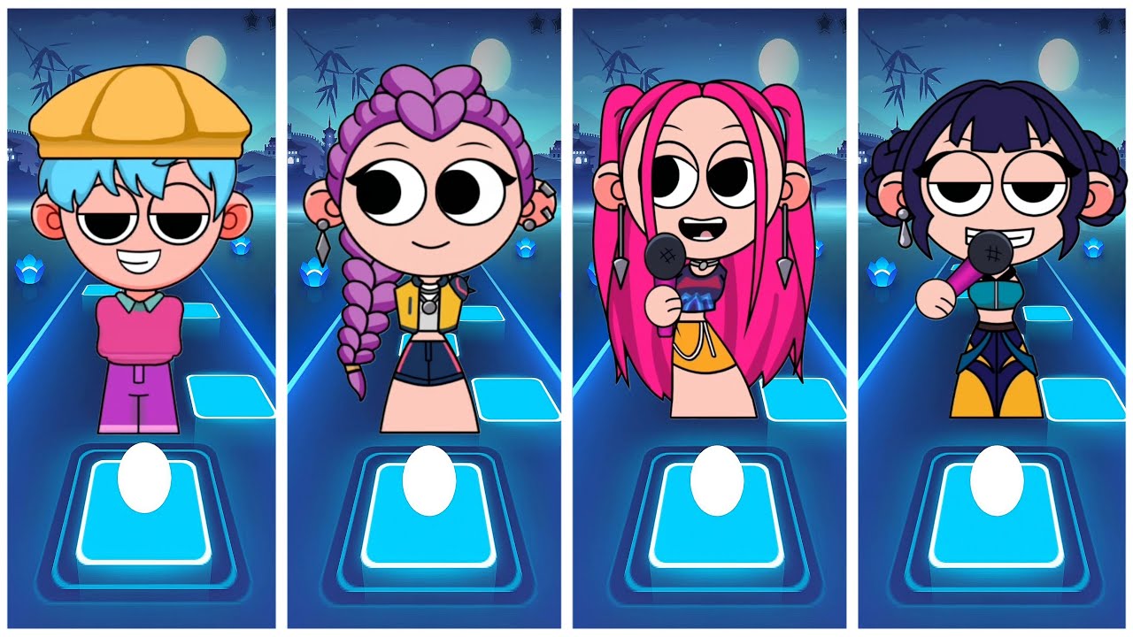 Kpop Demon Hunters 🆚 SAJA Boys 🎮 Tiles Hop EDM RUSH