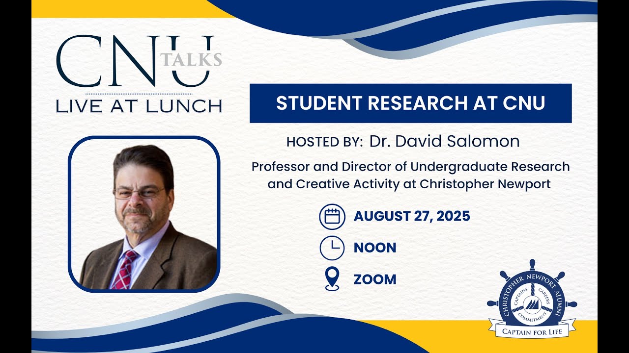 CNU Talks: Live @ Lunch ~ Dr. David Salomon