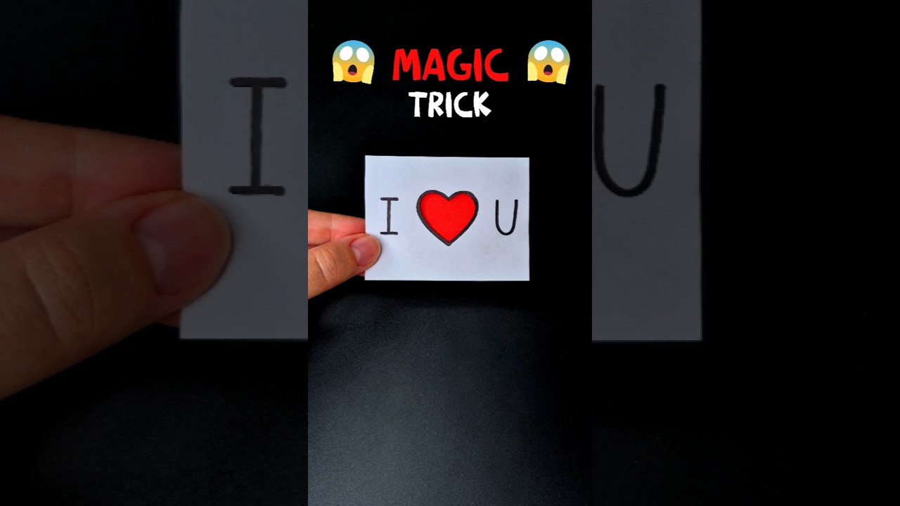 I &hearts;️ You Magic Trick 😍💫 Instant Color Changing Heart | Easy Paper Craft Tutorial