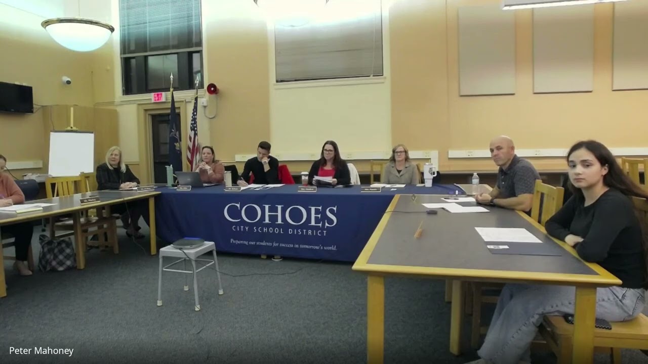 Cohoes CSD BOE Meeting November 19, 2025