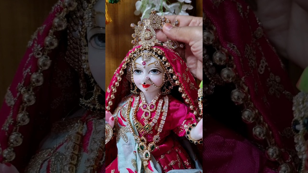 style chandrika like pro #radhakrishna #radha #shringar #matarani #shortsfeed #ytshortsindia #iskcon