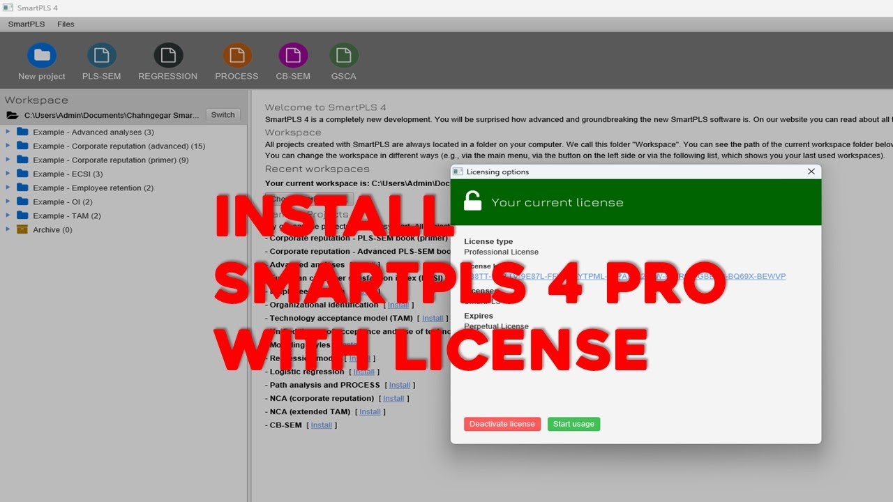 How to install SmartPLS 4 Pro in Windows 10 / Windows 11