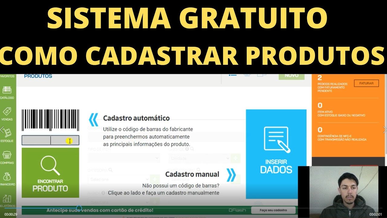 Como cadastrar produtos no sistema gratuito MarketUP