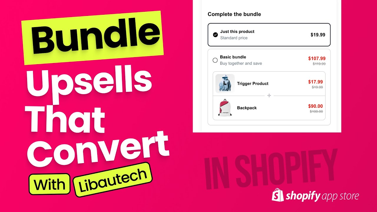 Shopify Bundle Setup - Increase AOV with Smart Upsell App Tutorial