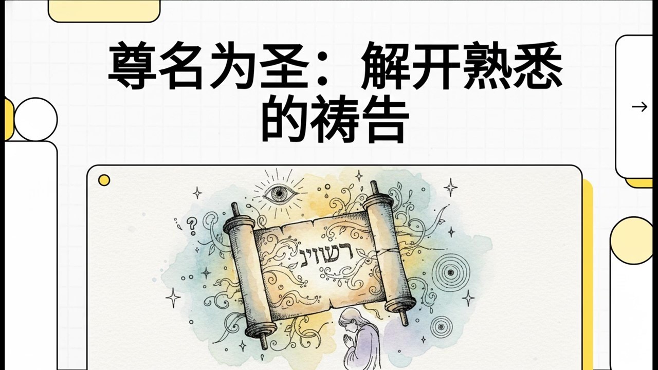 【生命审计】你是在尊名为圣，还是在冒用神名？| 揭秘主祷文的“神圣次序”：为什么神的名排在你的饮食之前？