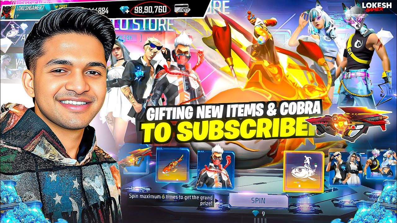 Free Fire Legendary Cobra Bundle Return Worth 50,000 Diamonds 💎 In Subscriber Account