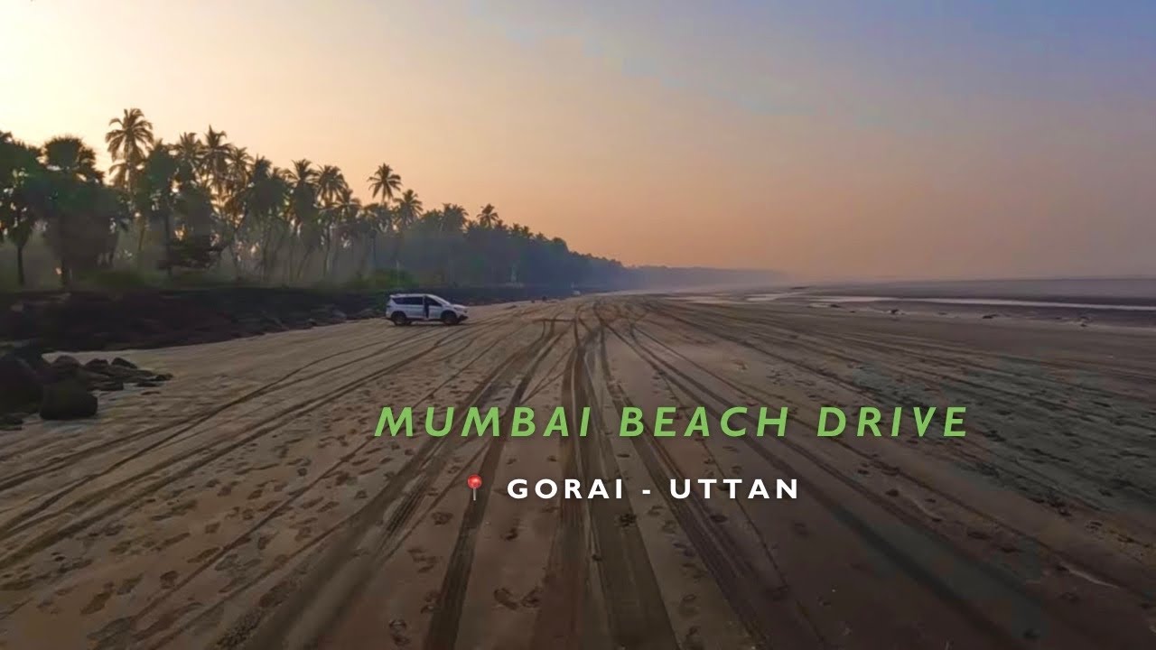 4K MUMBAI BEACH DRIVE :DRIVING ON GORAI AND UTTAN BEACH 🏖️, WALKTHROUGH OF VELANKANNI CHURCH SHRINE