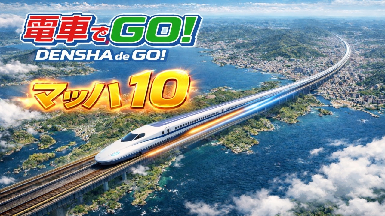 マッハ10!?新幹線で新大阪から博多まで2分で走破してみた【電車でGo！山陽新幹線編】