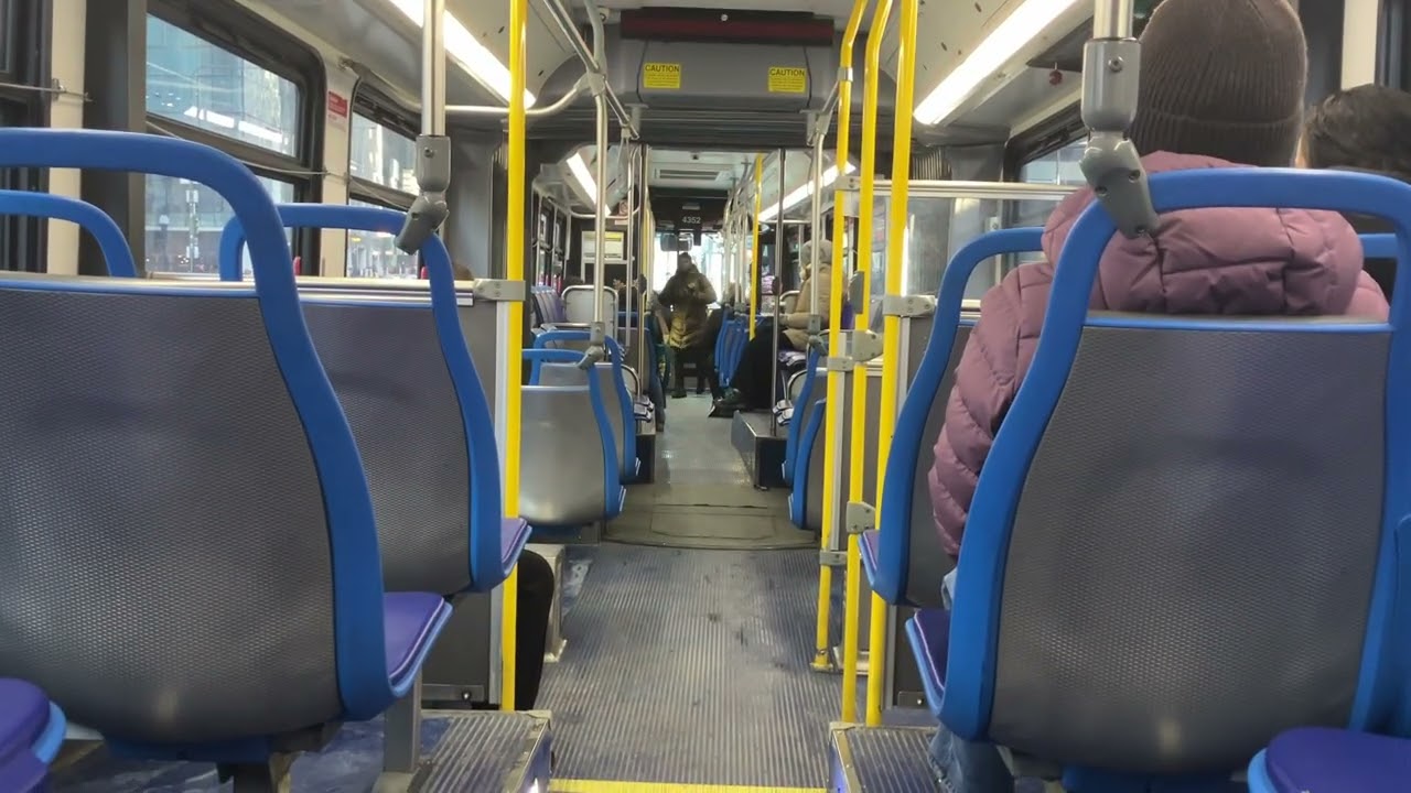 CTA On Board Riding 2013 New Flyer D60LFR Bus 4352 on Route 147 from Ida B Wells/Michigan to Loyola